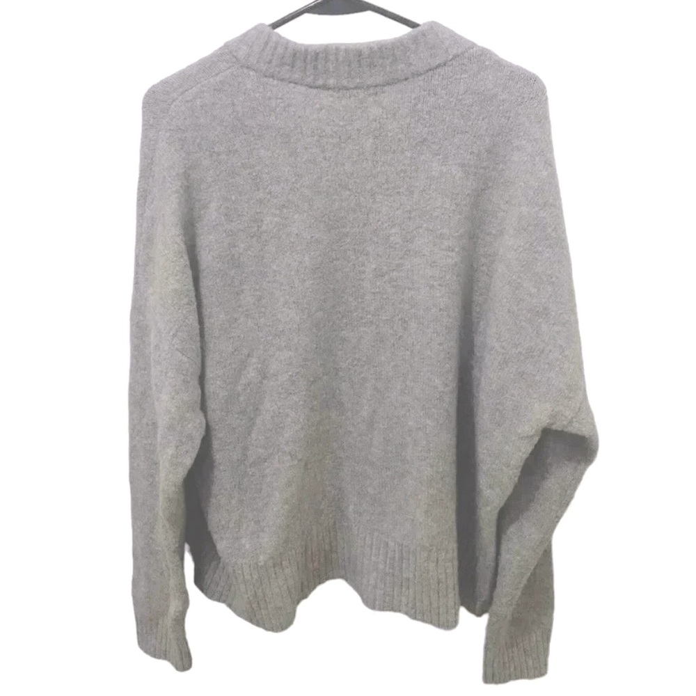 Madewell York Half-Zip Pullover Sweater - Heather Sky Gray - XL - Picture 2 of 5